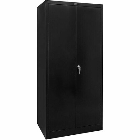 HALLOWELL 36'' x 24'' x 72'' Black Combination Cabinet with Solid Doors - Unassembled 455C24ME 434455C24ME